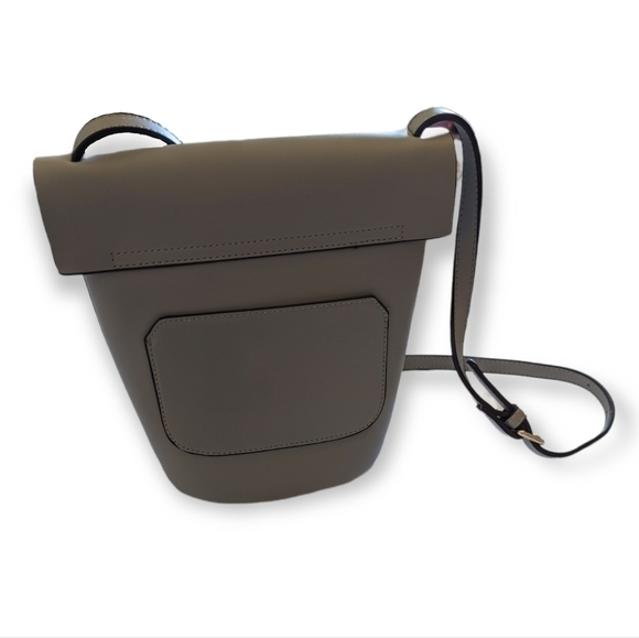 Expressions NYC vegan leather gray crossbody purse bag - Picture 2 of 5